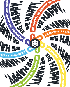 This was my first attempt at creating exciting advertising material for my business. I chose Be Happy because I believe it to be my best design so far and I wanted to experiment with text-wrapping in Adobe Illustrator. In fact, I enjoyed this design so much I ordered a print of it. (https://bybrice.com/products/be-happy)