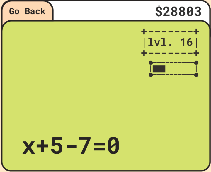 Algebra Subtraction Example; x+5-7=0